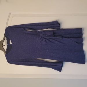 Navy long sleeve dress; girls size 12; super soft; flair sleeves